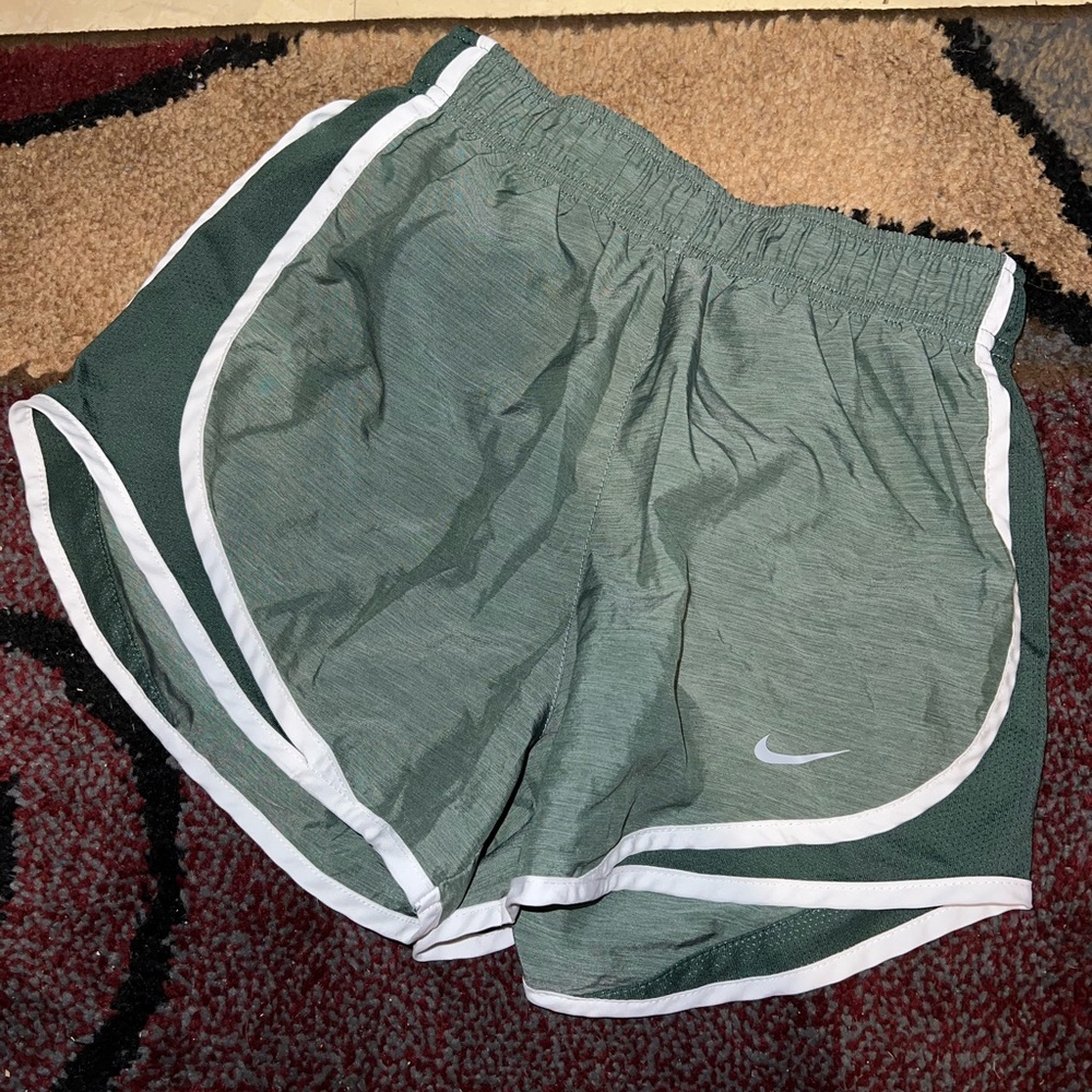 Green and White Nike Shorts